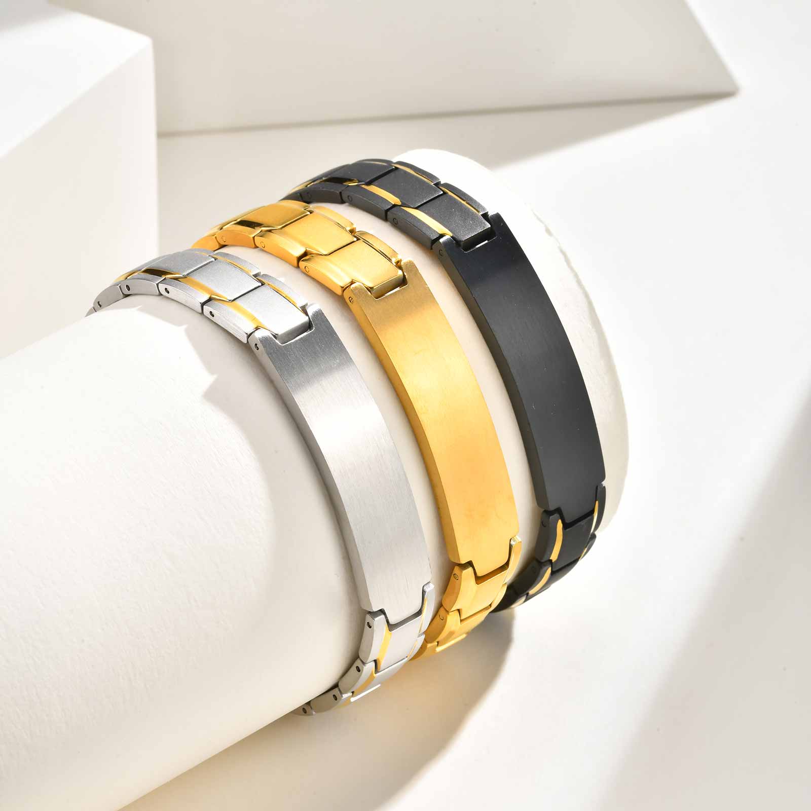 Jewelry Watches For Men - Aangepaste naam tekst gegraveerde armband voor