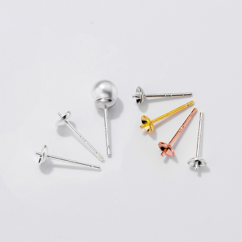 Pearl Stud Earrings - S925 Sterling Zilveren Oorbellen Basisafstelling met