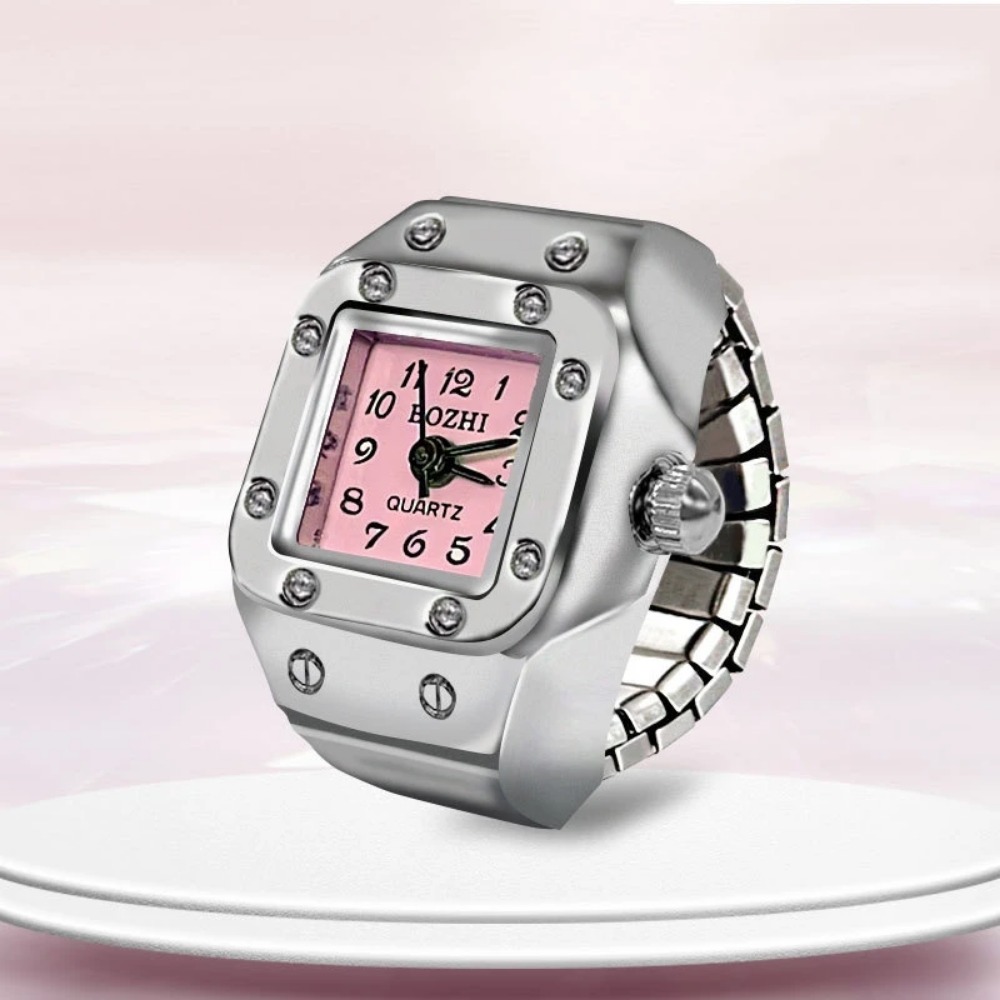 Jewelry Watches For Men - Creatieve vierkante wijzerplaat ringhorloge legering shell