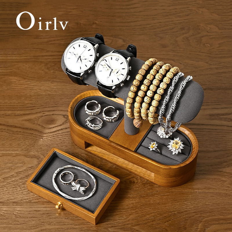 Jewelry With Watches - Oirlv Massief Houten Horloge Organisator Plank