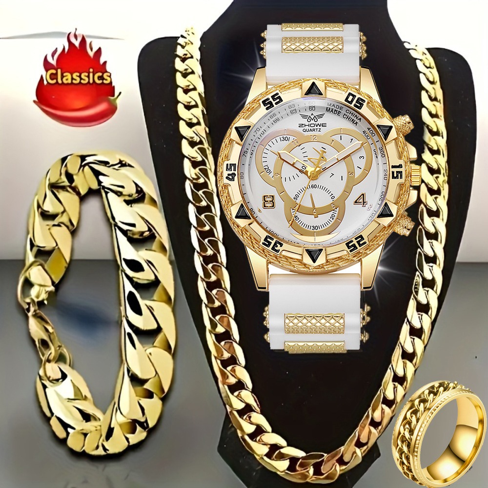 4-delige luxe herenhorloge- en - Jewelry Watches For Men recensie en prijs