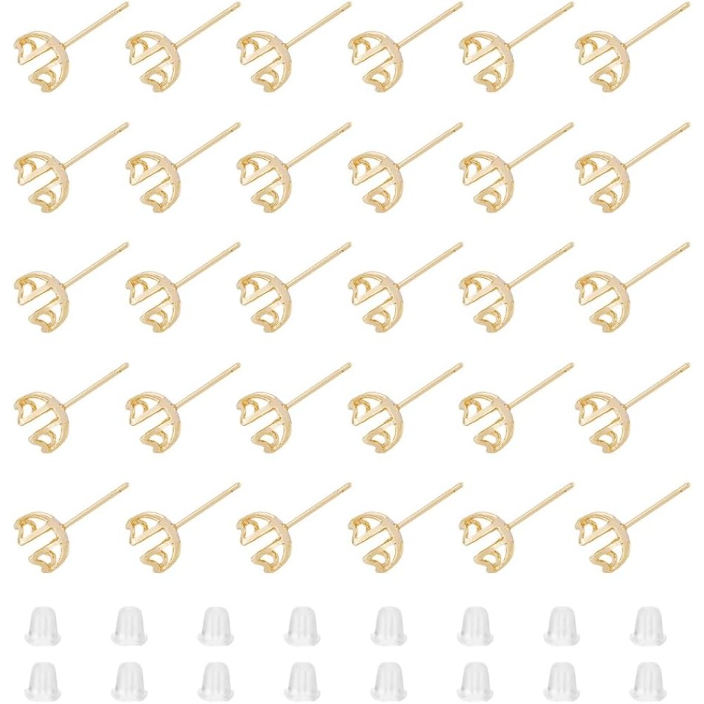 30 Stuks Oorbel Montage 4-Hart - Pearl Stud Earrings recensie en prijs