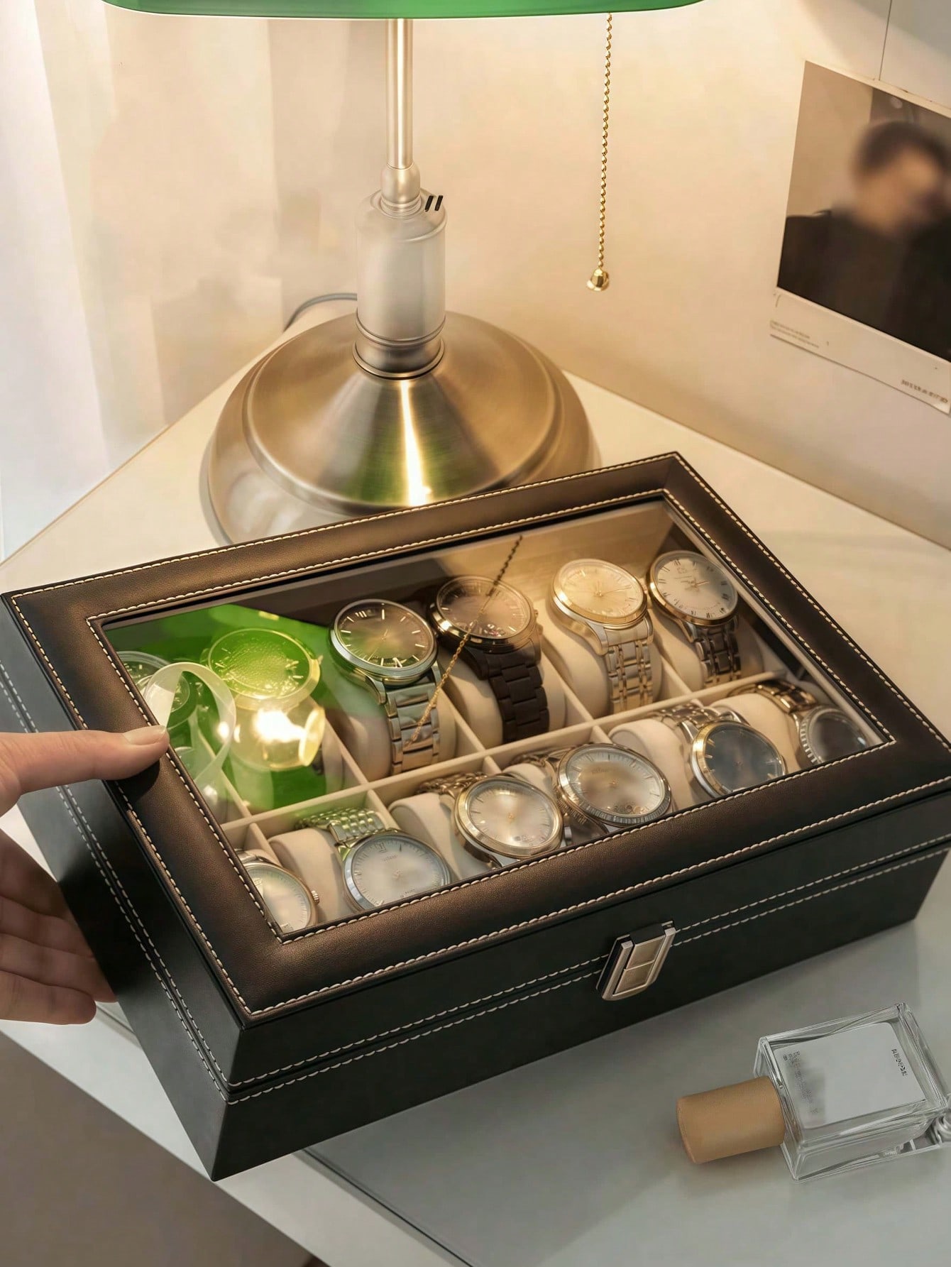 Leren horlogedoos met slot, gr - Jewelry With Watches recensie en prijs