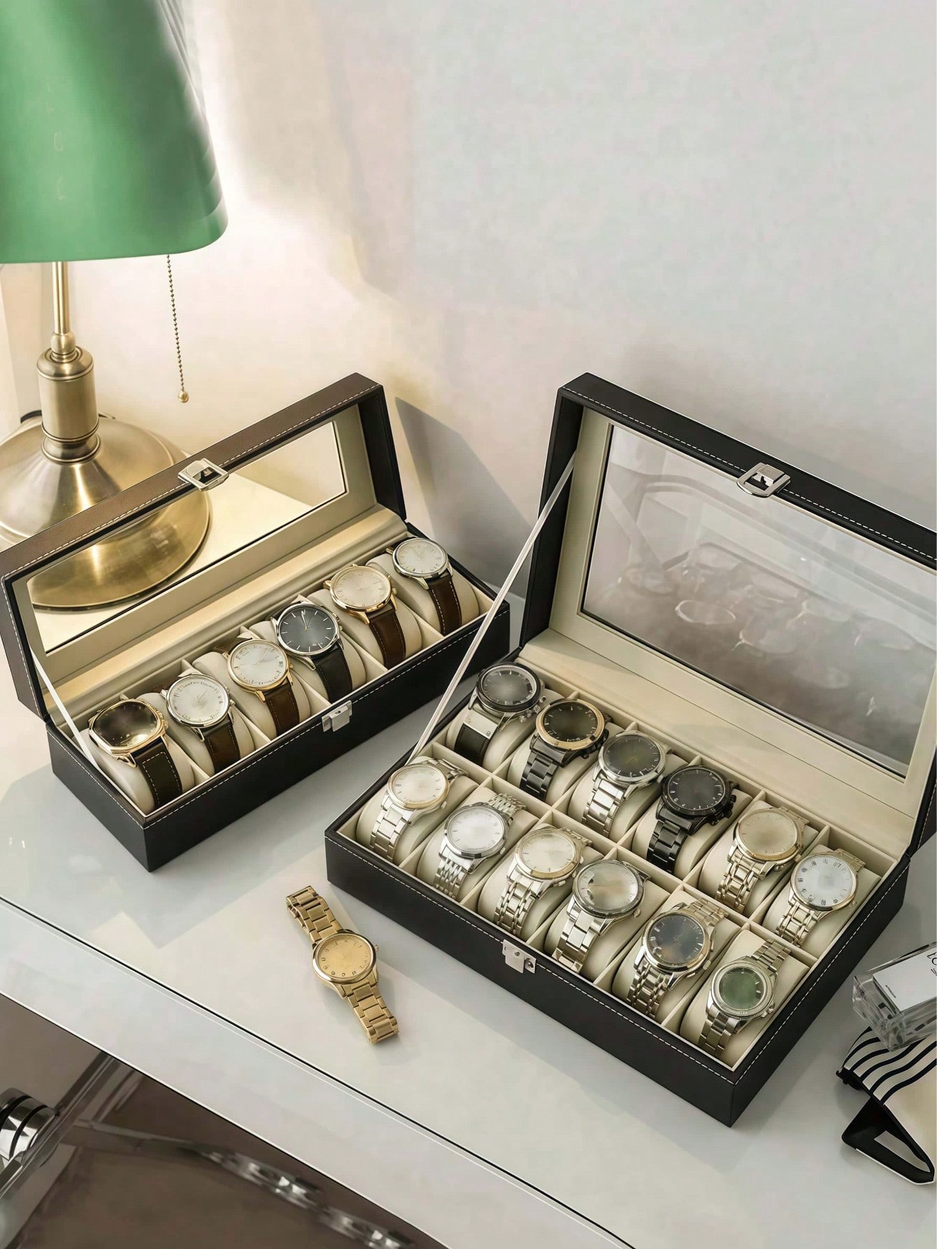 Leren horlogedoos met slot, gr - Jewelry With Watches recensie en prijs