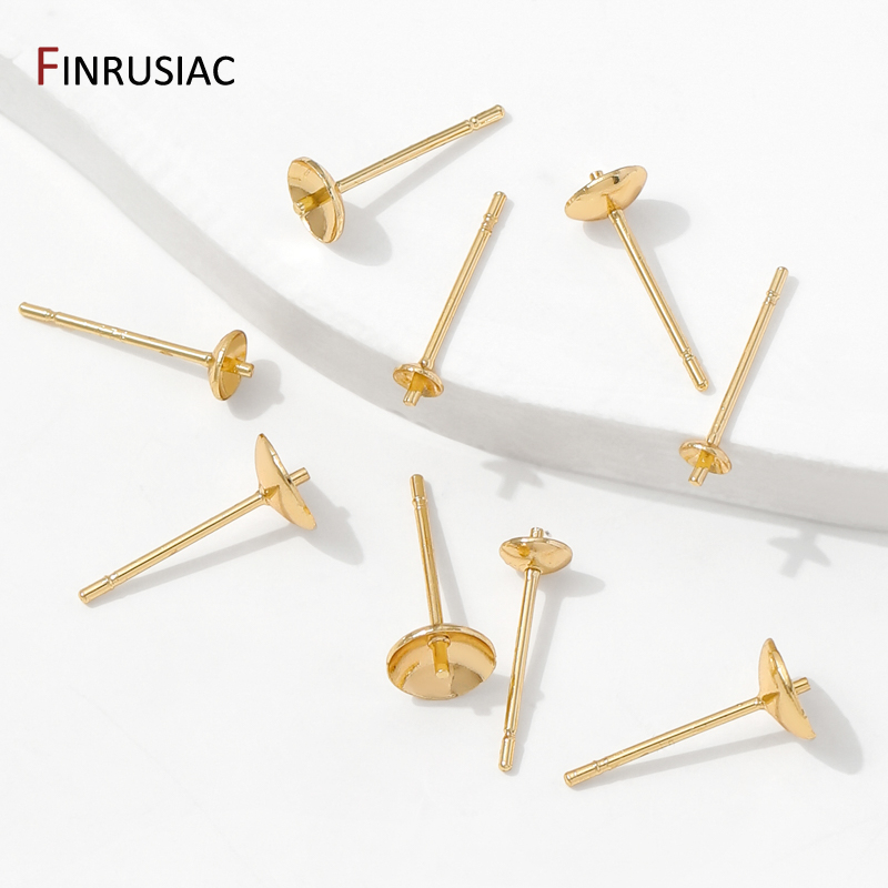 14K vergulde messing oorbel st - Pearl Stud Earrings recensie en prijs