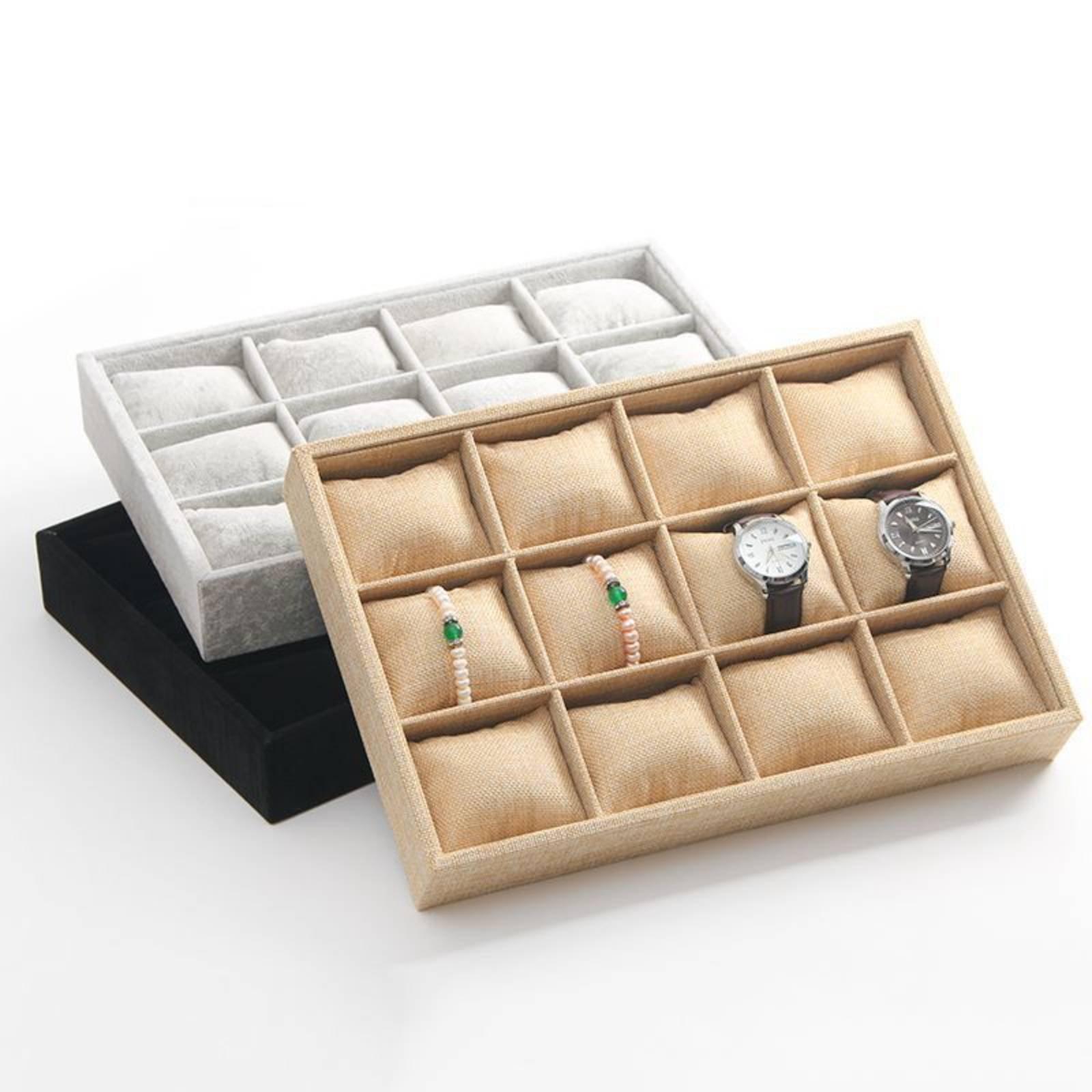 Stoffen sieradenhouder met ope - Jewelry With Watches recensie en prijs