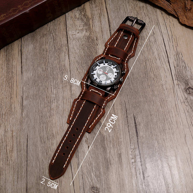 Punk Vintage Echt Lederen Band - Jewelry Watches For Men recensie en prijs