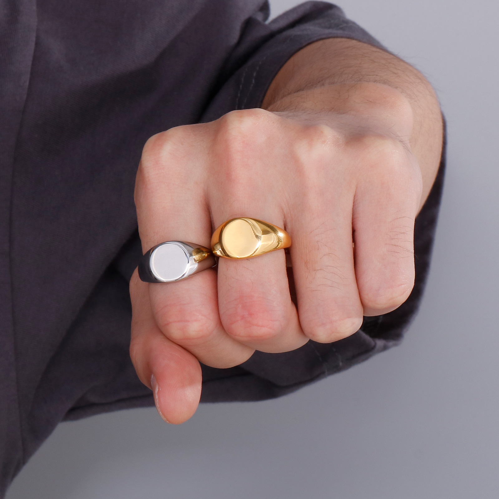 Zegelring roestvrijstalen ring - Mens Signet Ring recensie en prijs